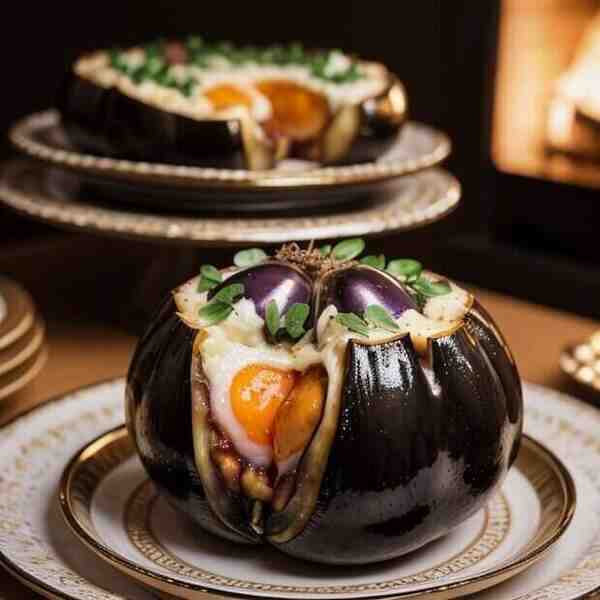 Баклажаны запеченные с сыром Кучерикас
